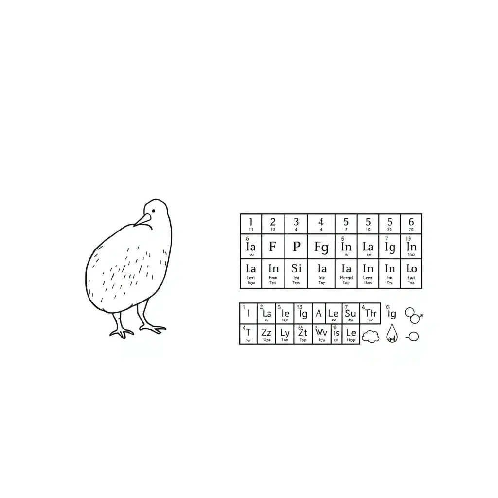 Atoms and periodic table illustration