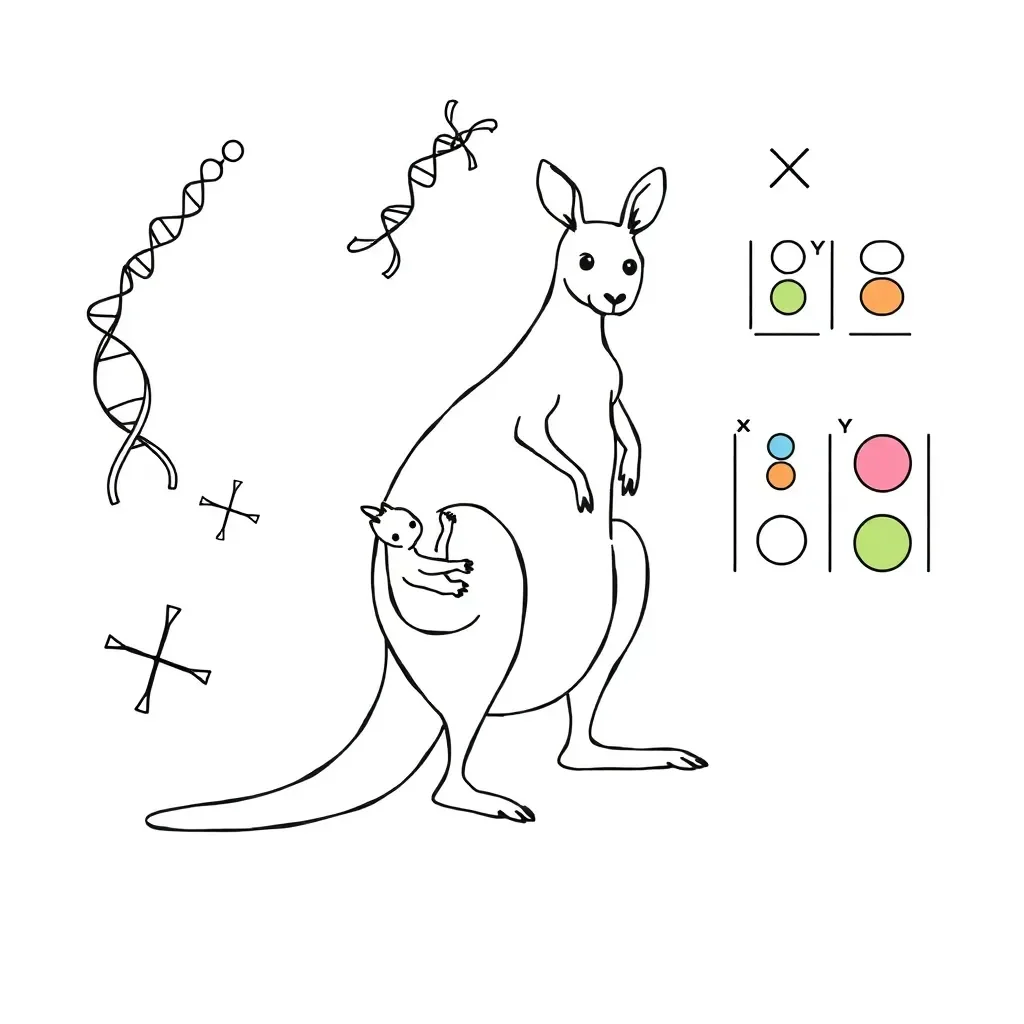 DNA double helix and genetics illustration
