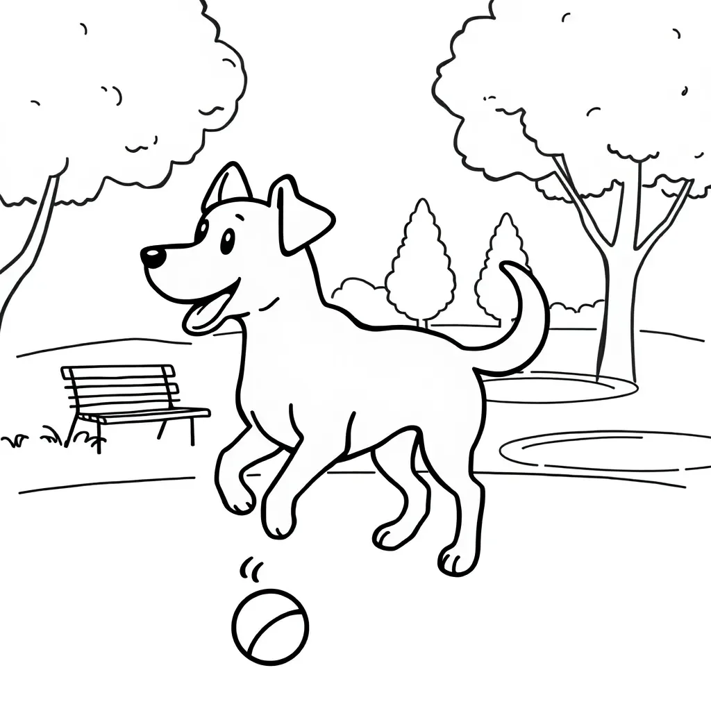 Friendly dog illustration