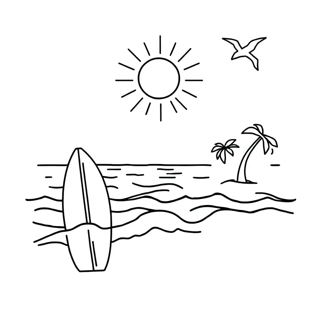 Surfer riding a wave