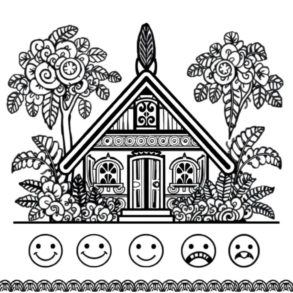 Māori cultural design with koru patterns