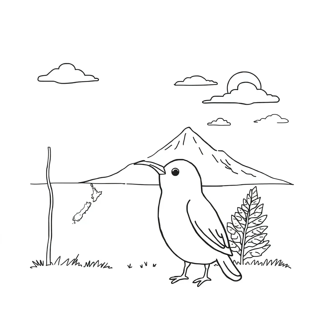 Colorful bird on adventure