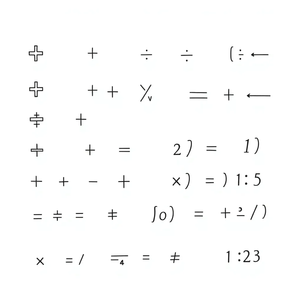Mathematical expressions and variables illustration