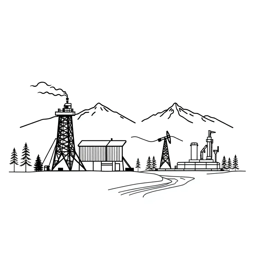Alberta natural resources illustration