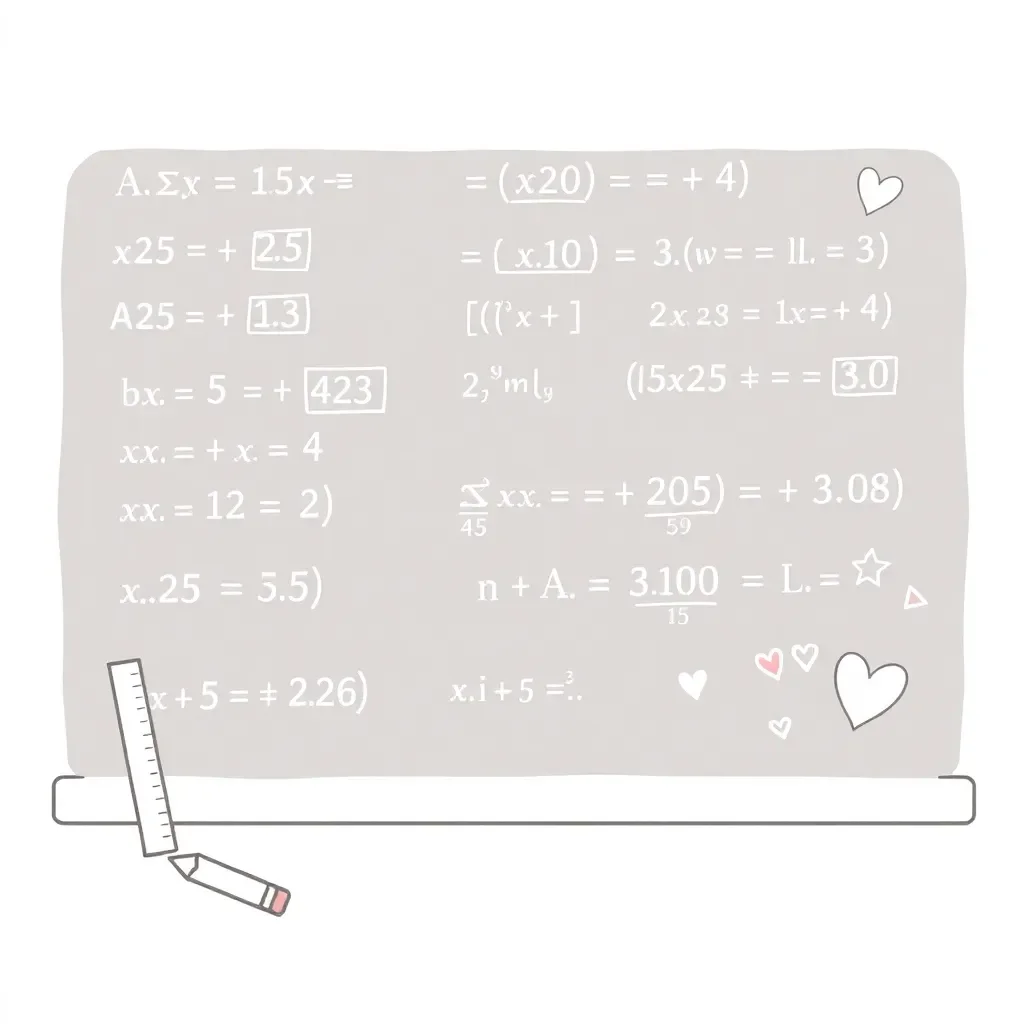 Mathematical expressions with variables and numbers