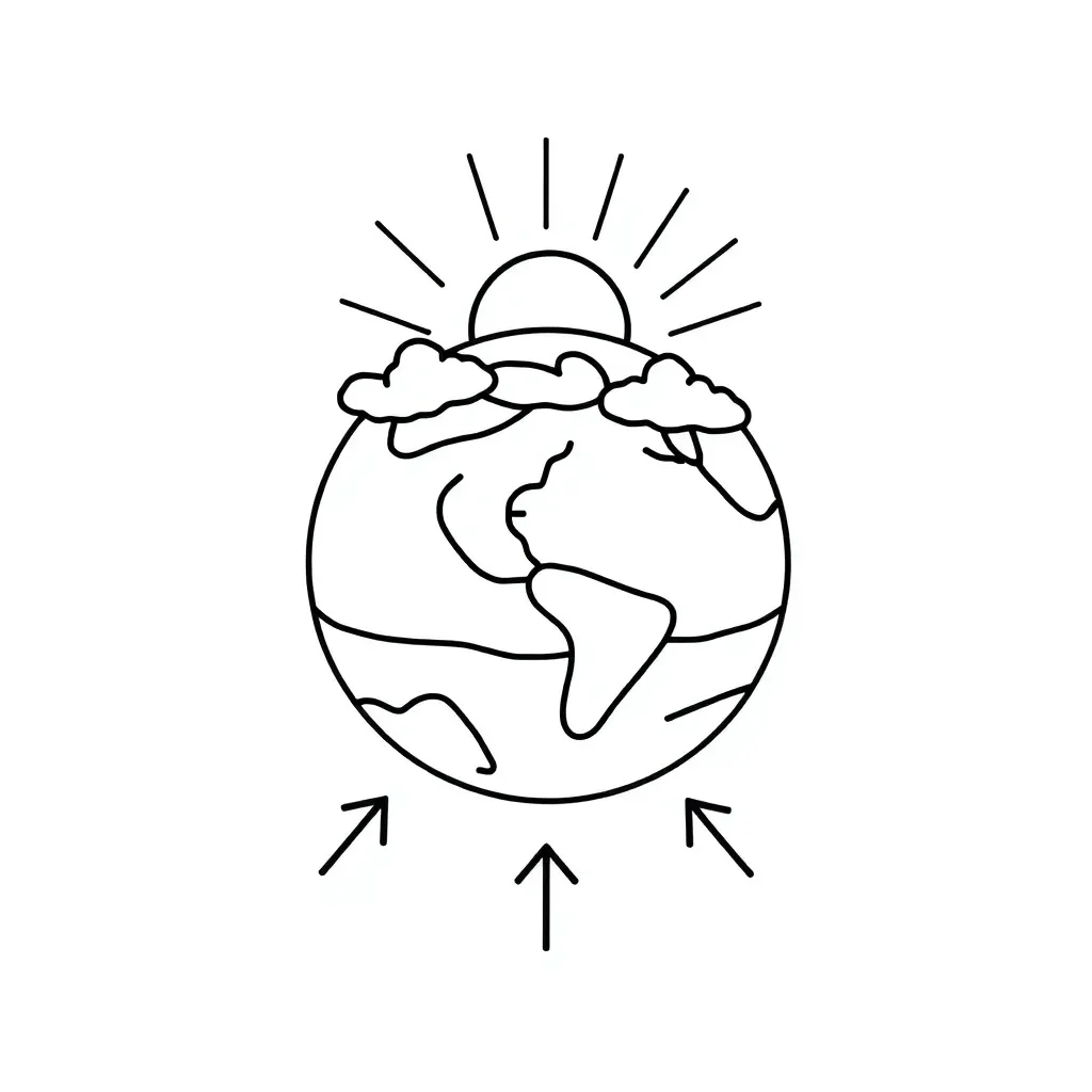 Earth's atmosphere layers illustration