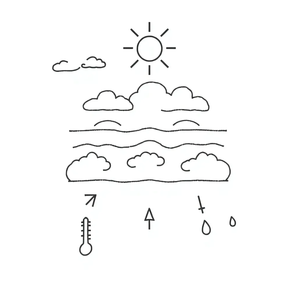 Earth's atmosphere layers illustration