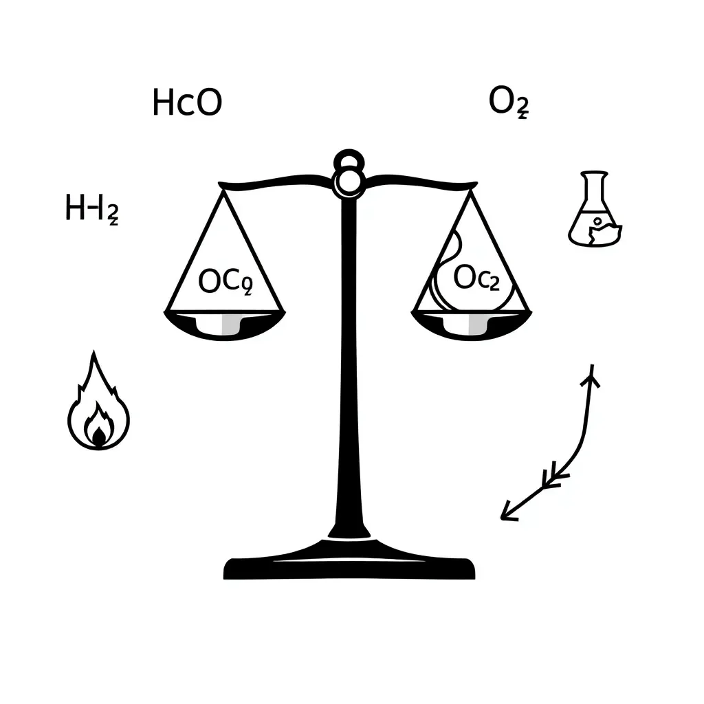Chemical equation balance scales