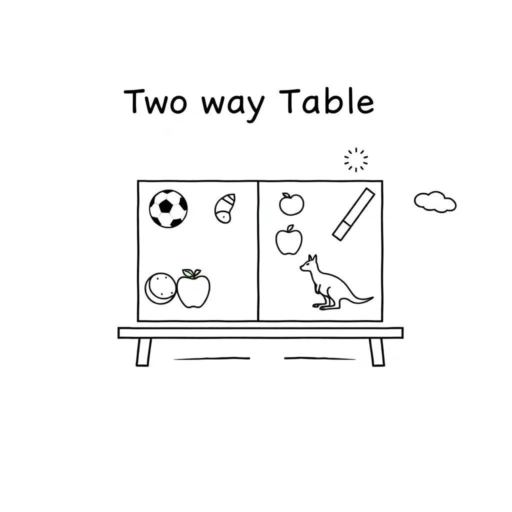 Two-way table illustration