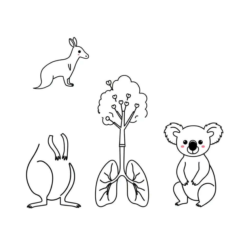 Lungs and respiratory system illustration