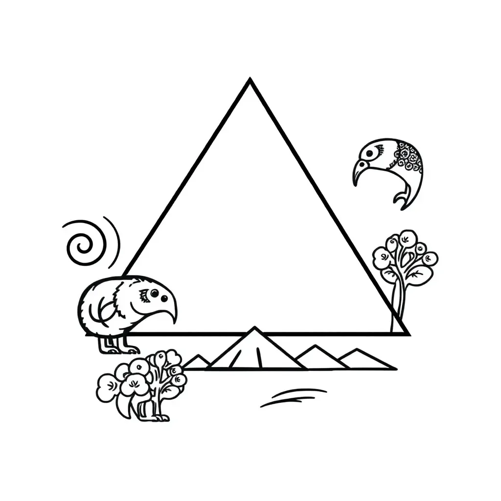 Right angle triangle illustration