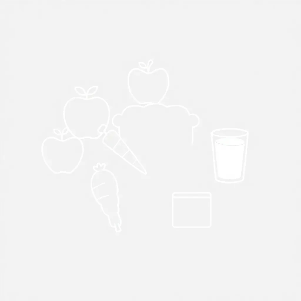 Healthy foods from five food groups illustration