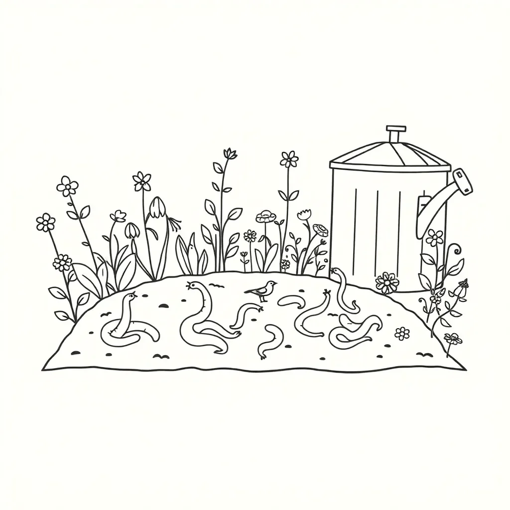 Earthworm illustration