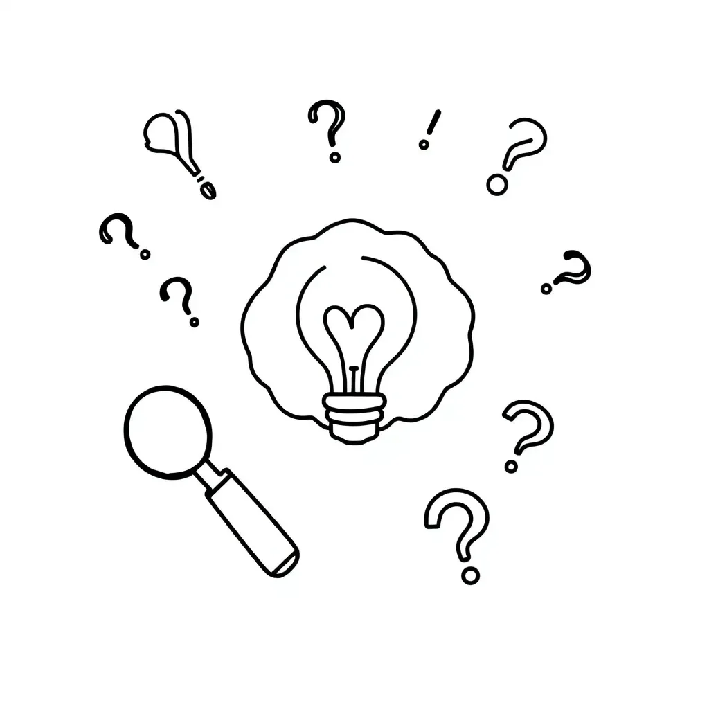 Detective with magnifying glass making inferences