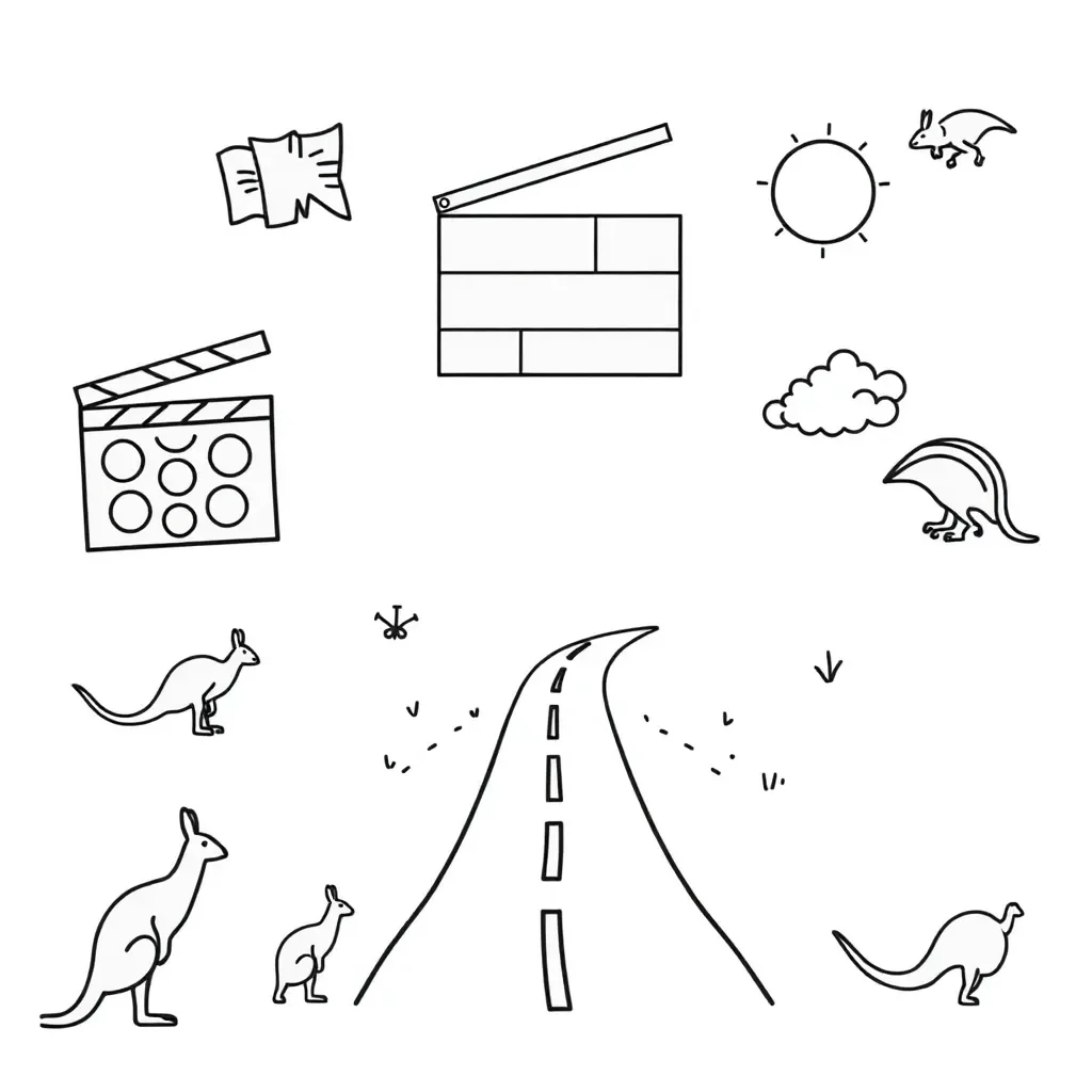 Film and creative writing illustration