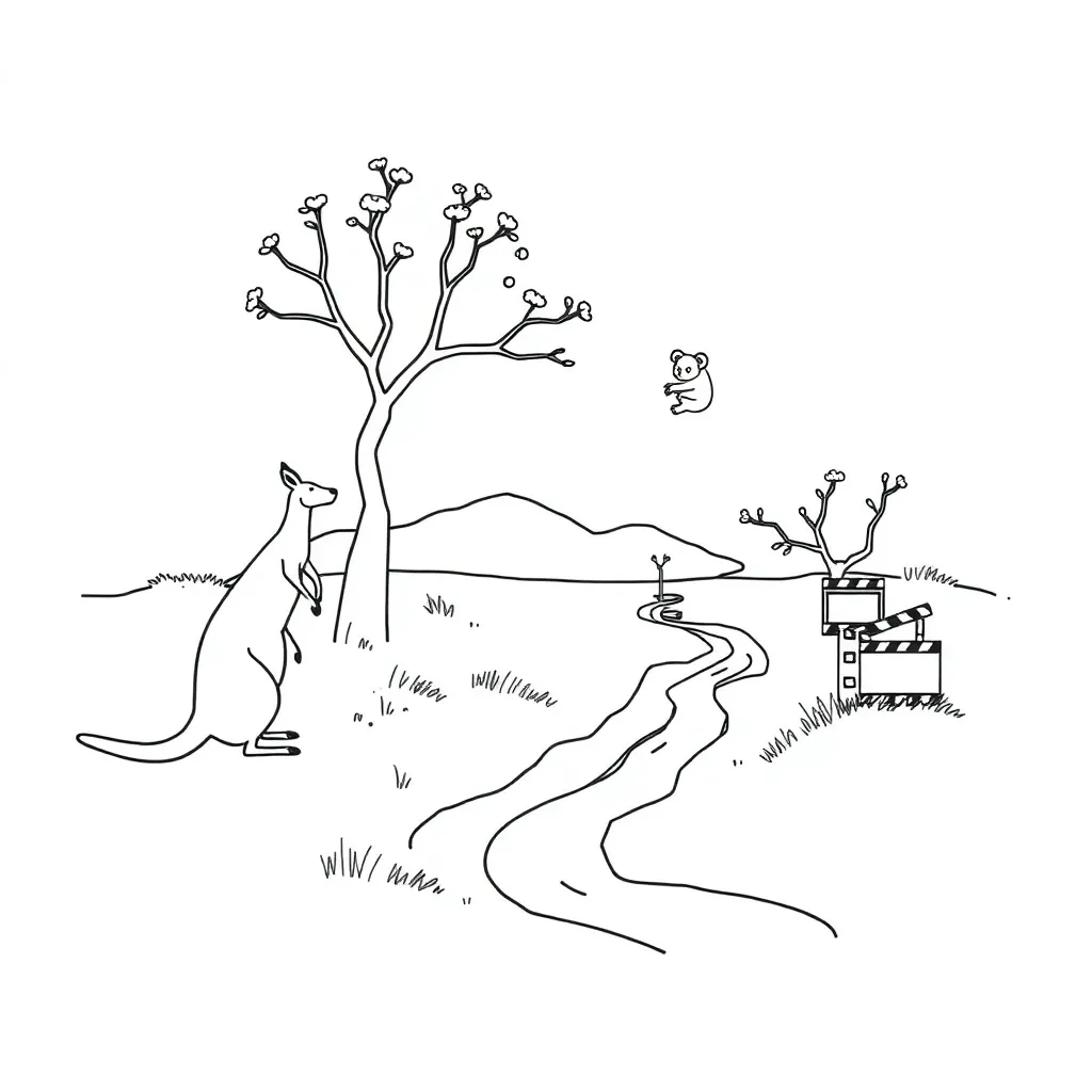 Film camera and script illustration
