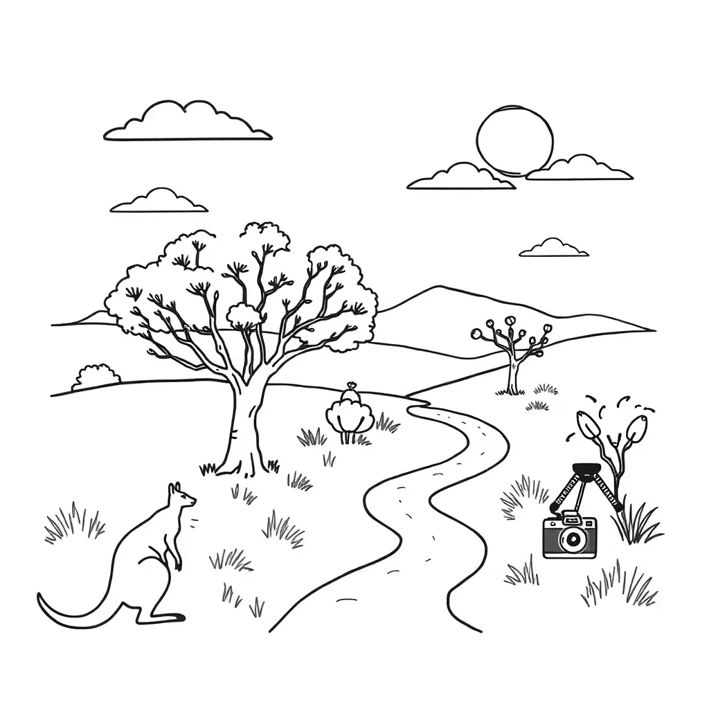 Film camera and script illustration