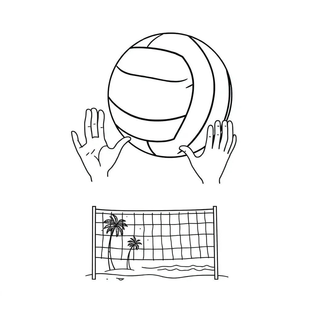 Volleyball serve illustration
