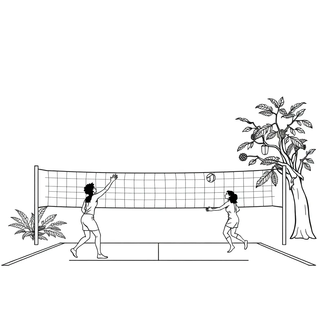 Volleyball skills illustration