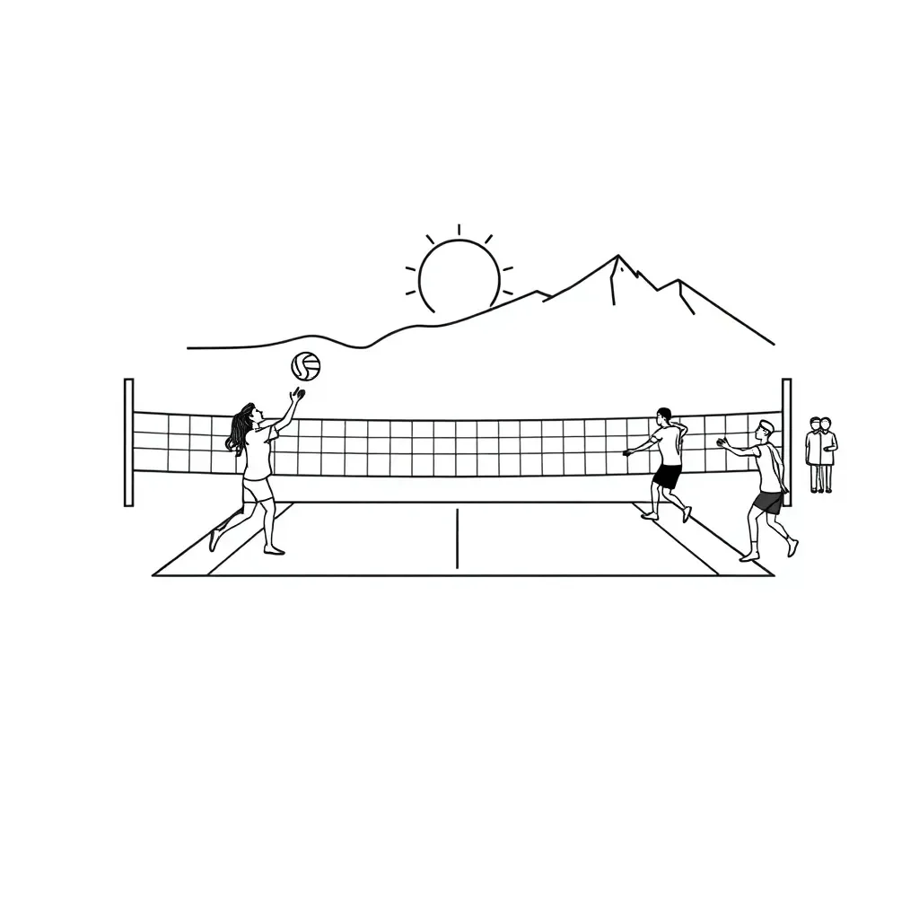 Volleyball skills illustration
