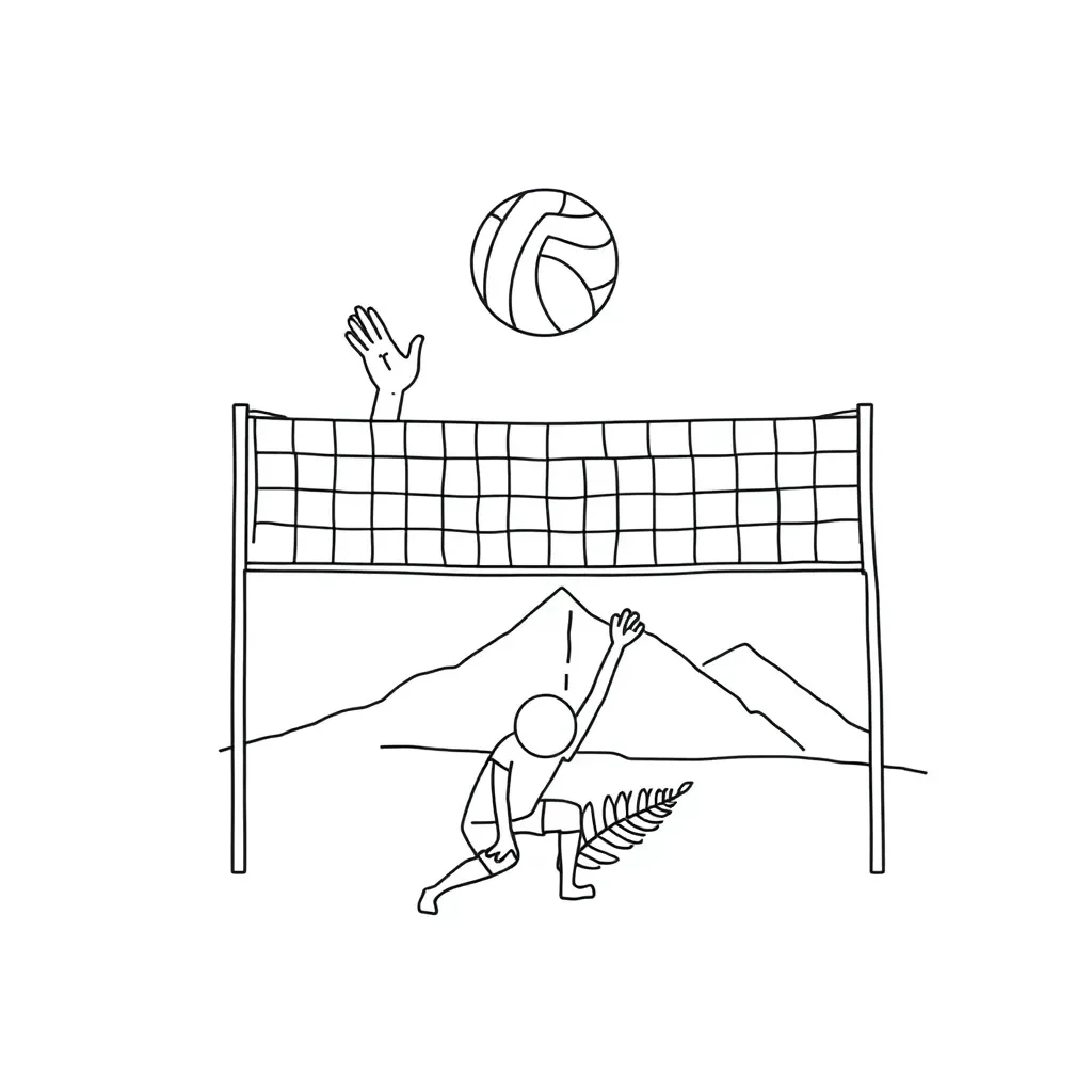 Volleyball defensive skills illustration