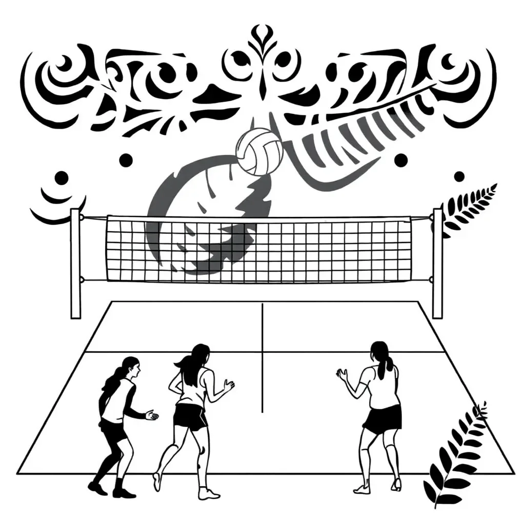 Volleyball strategy illustration