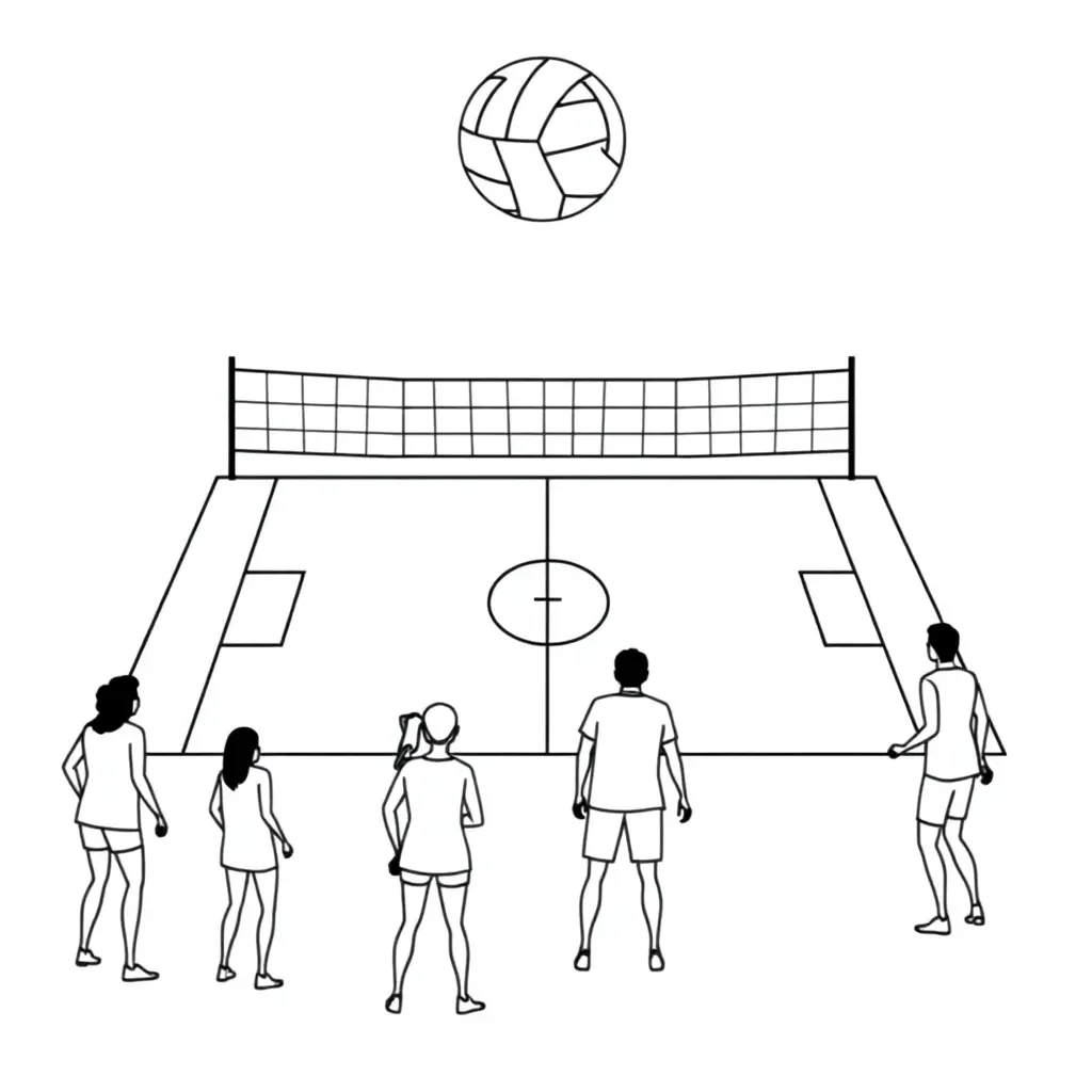 Volleyball skills illustration