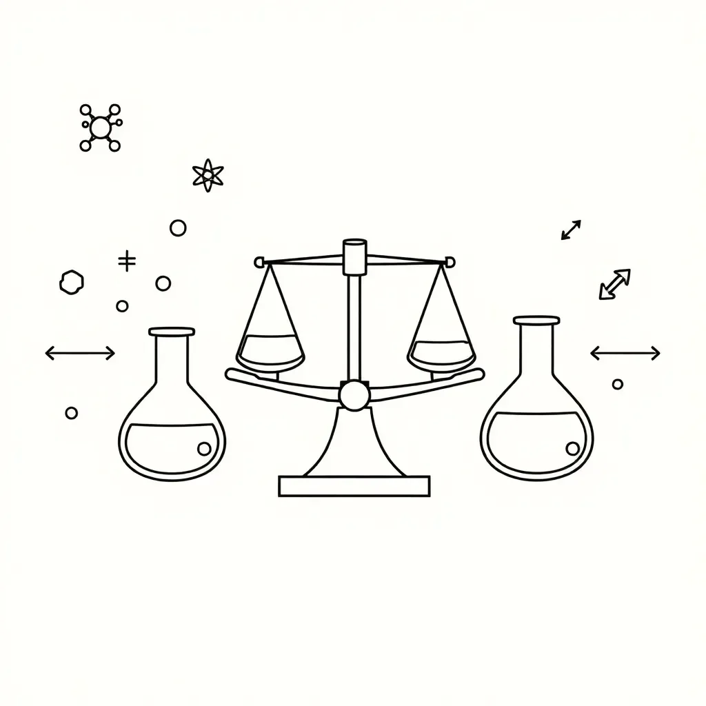 Chemical equation balance scale