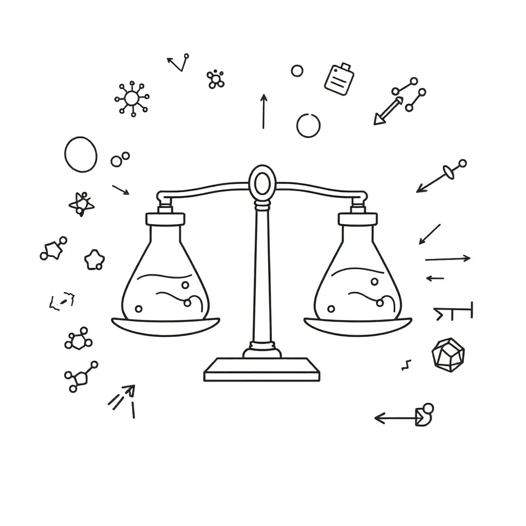 Chemical equation balance scale