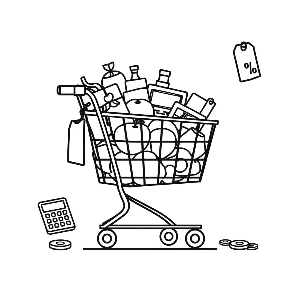 Shopping discount illustration