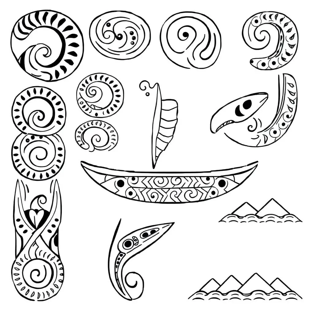 Māori geometric patterns inspired by Wairaka