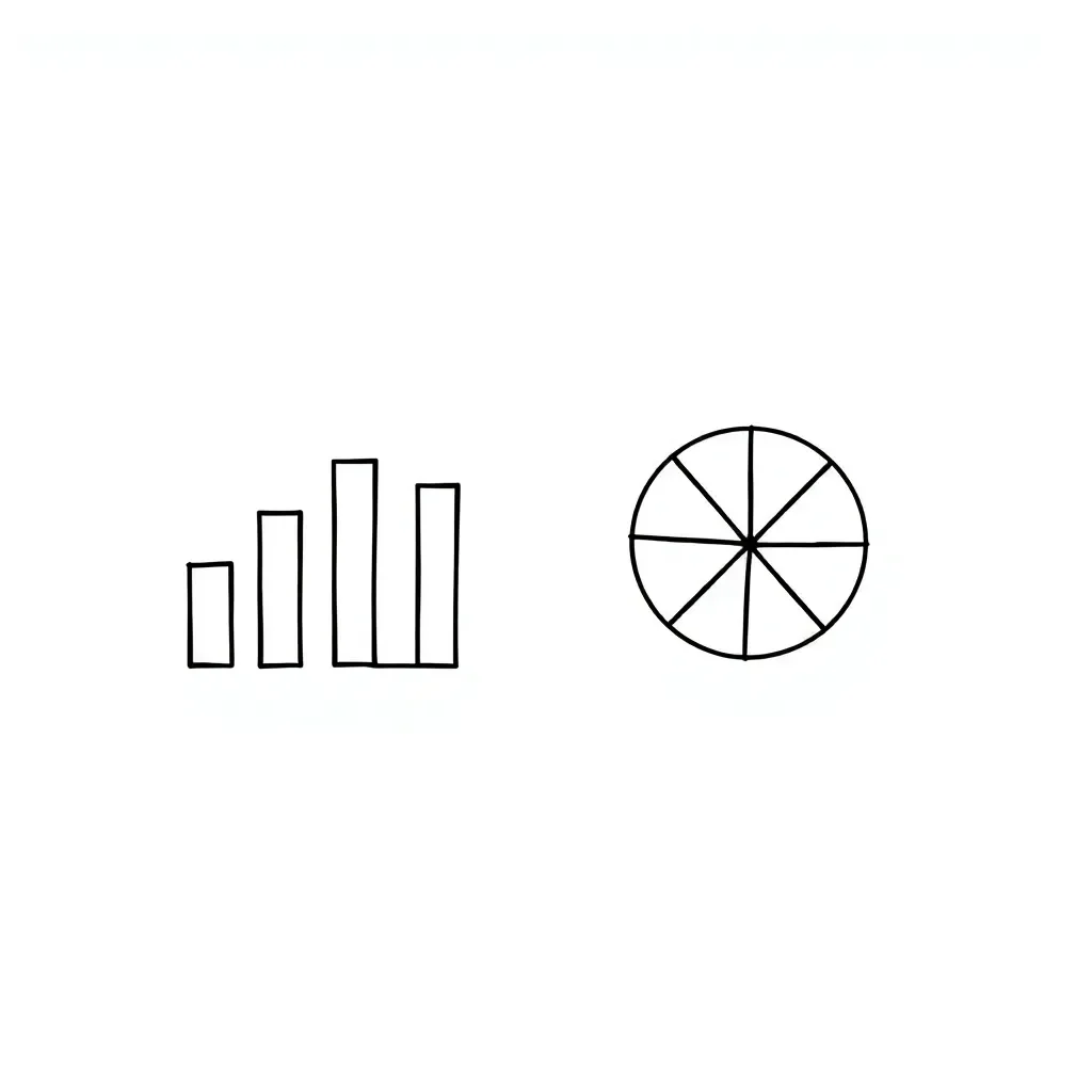 Bar chart and calculator illustration