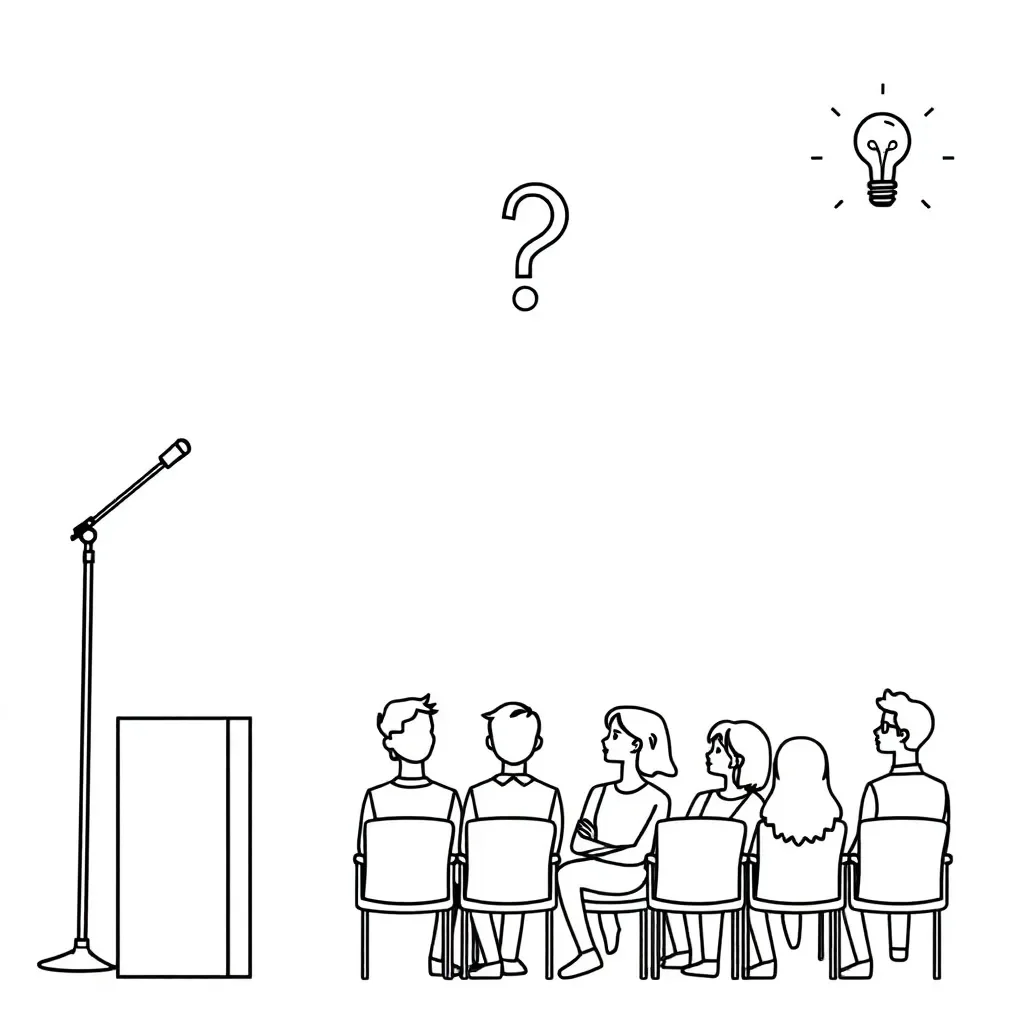 Person speaking at podium