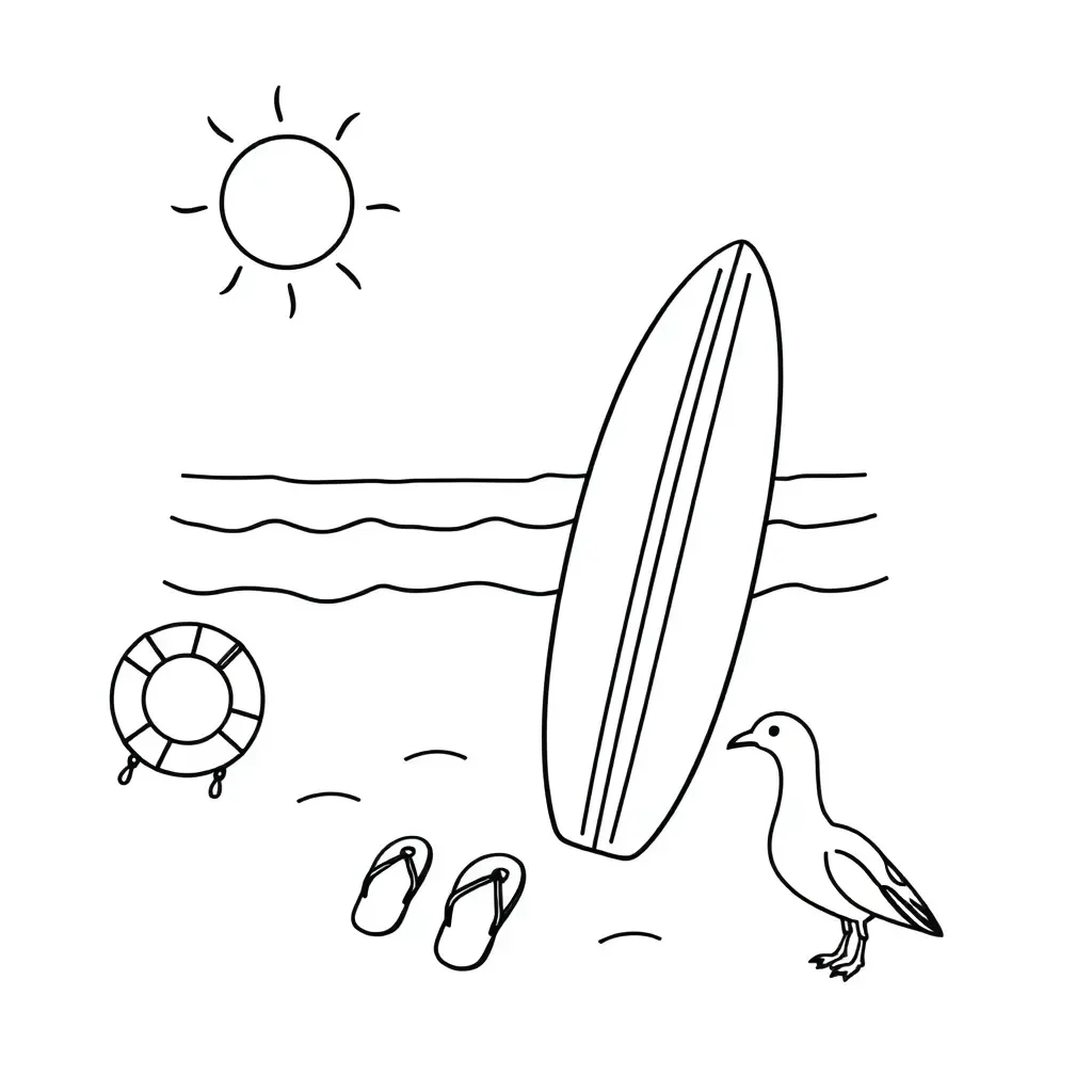 Surfer riding a wave safely