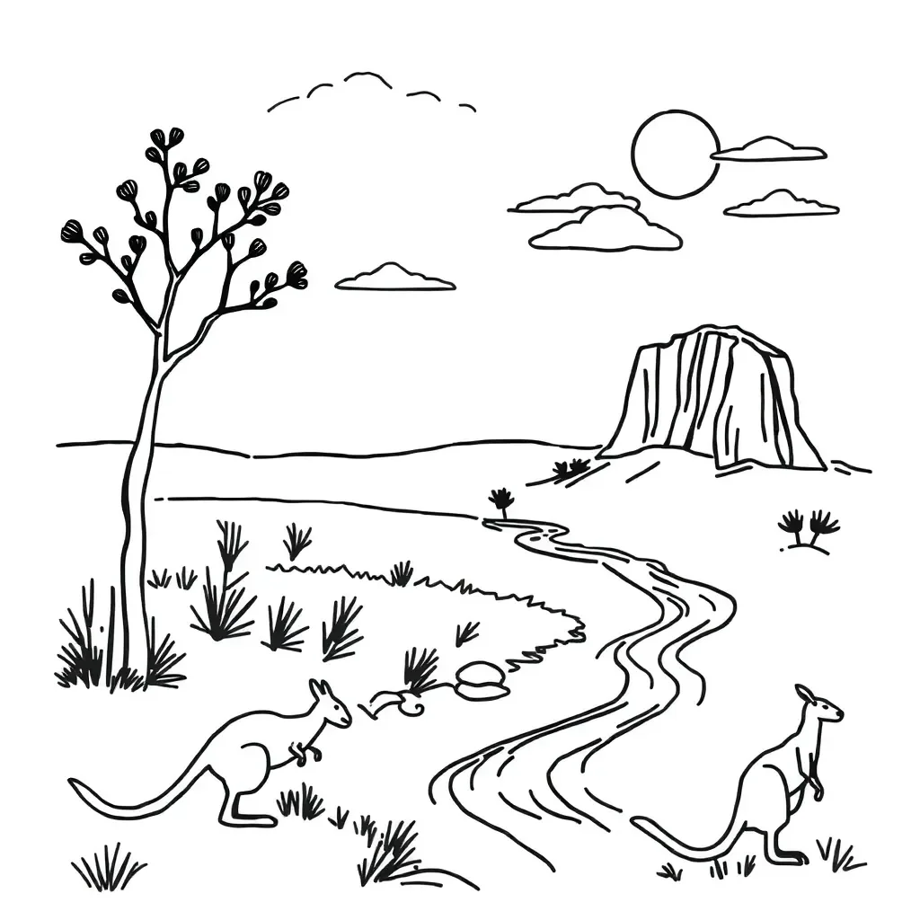 Earth's changing landscape illustration