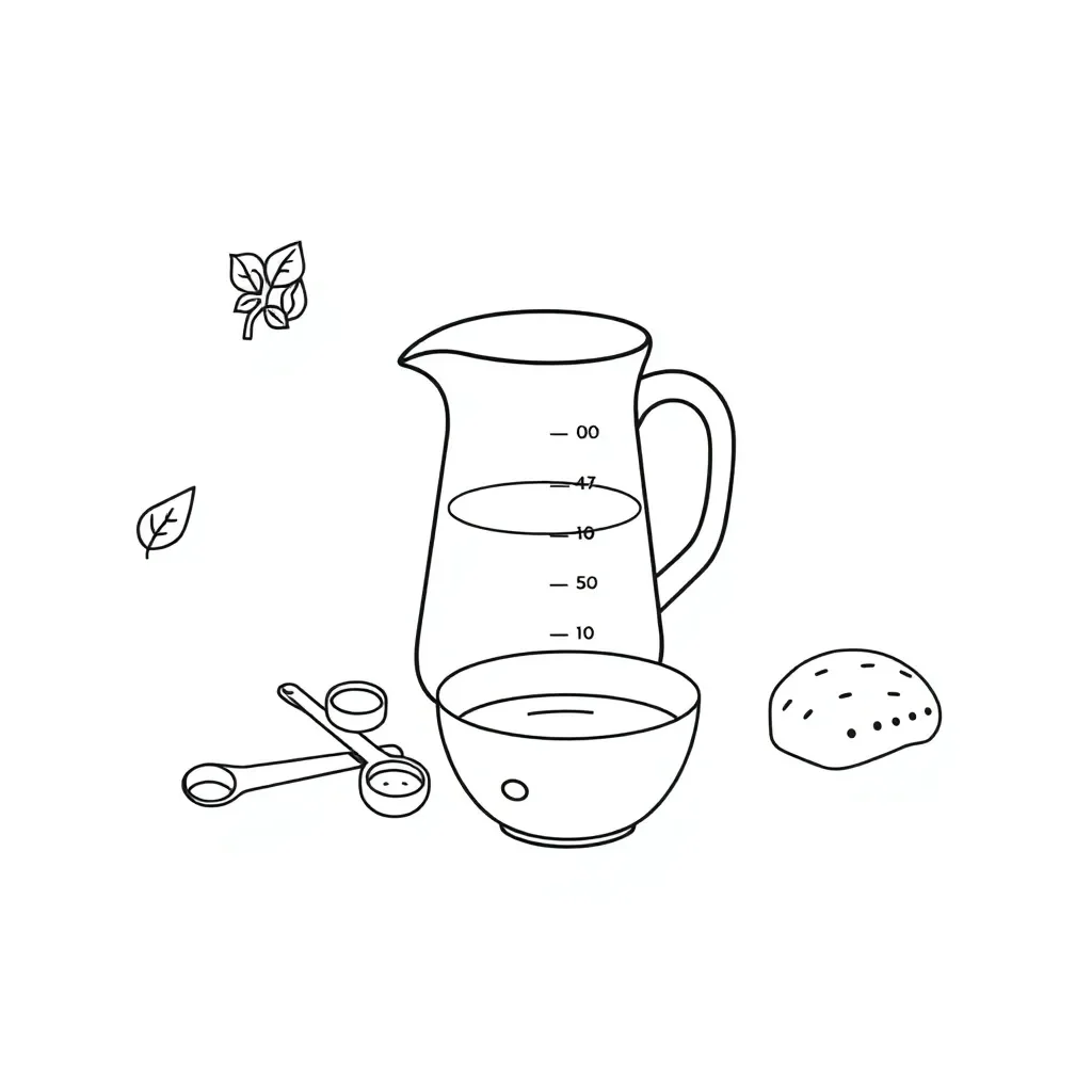 Measuring cups and spoons illustration