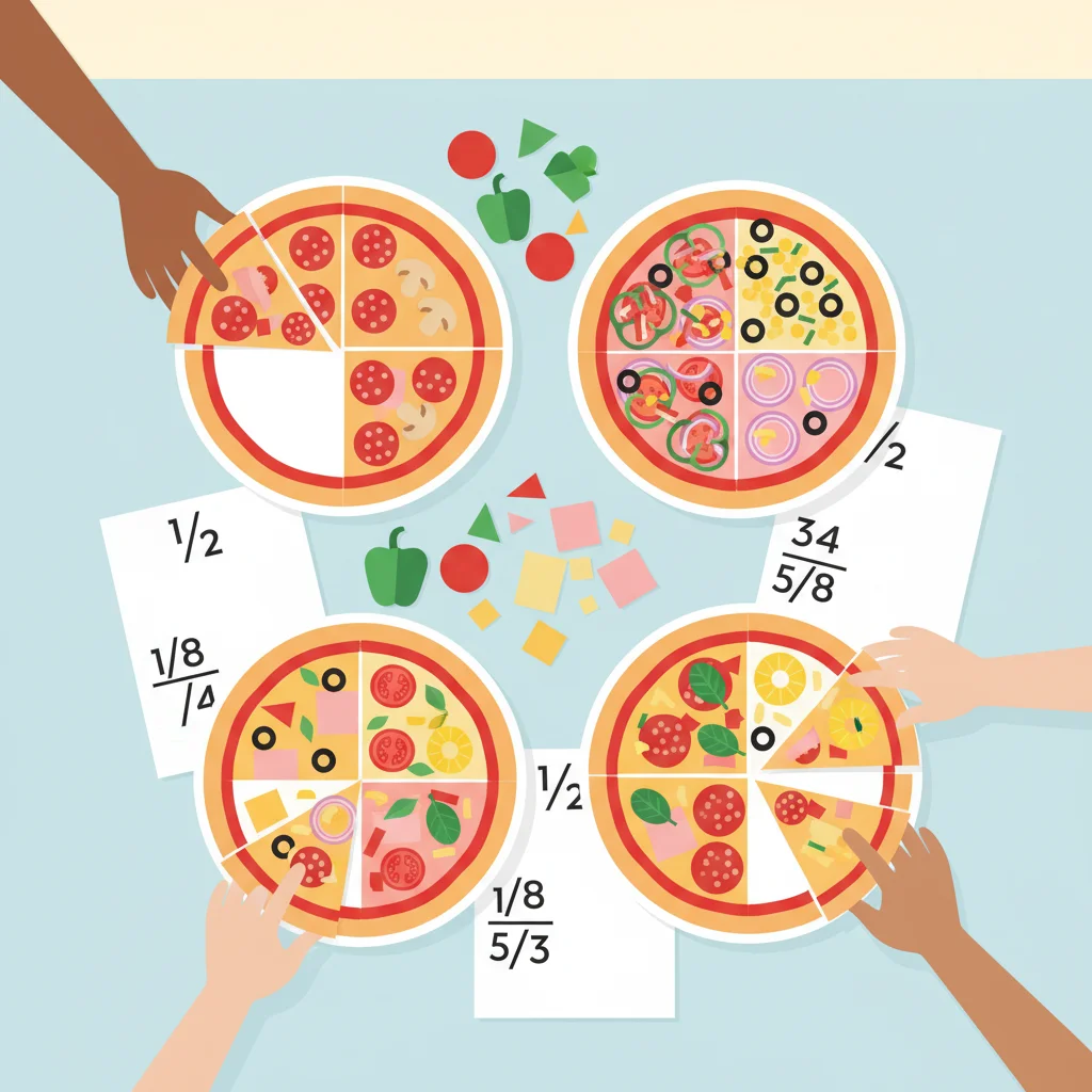 Station 1: Fraction Pizza Party
