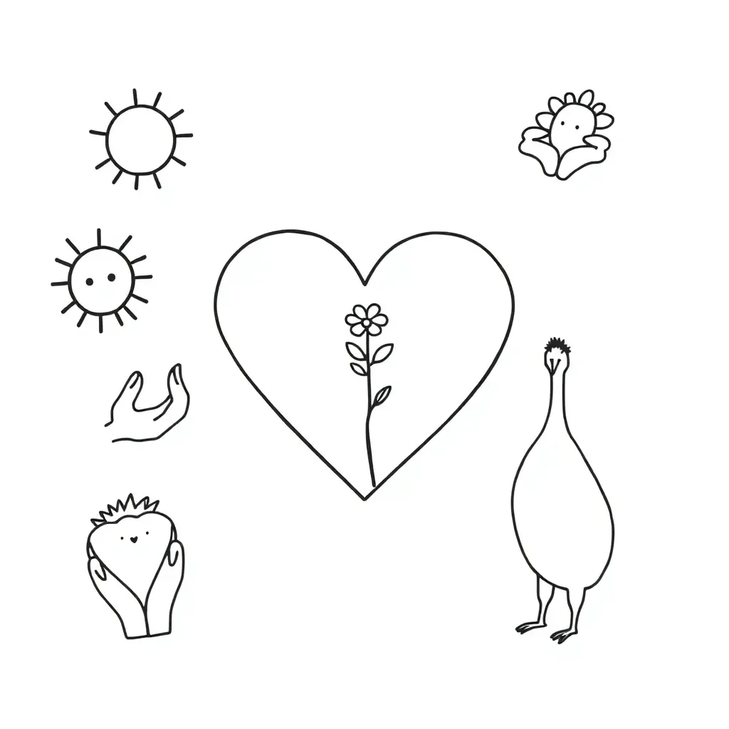 Cross with flowers illustration