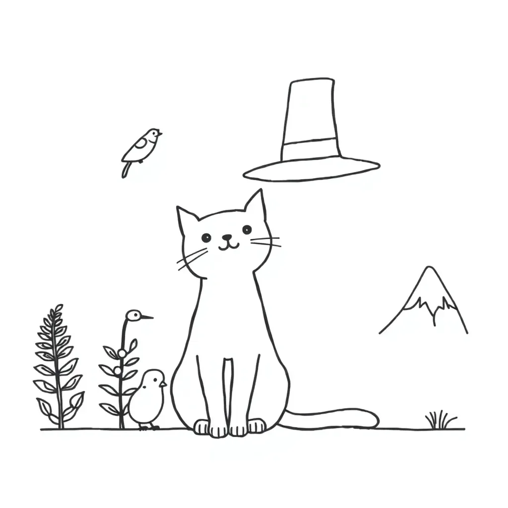 Cat wearing a hat