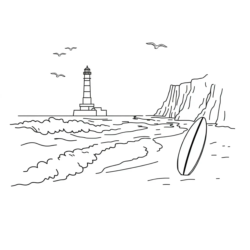 Surfer riding a large wave