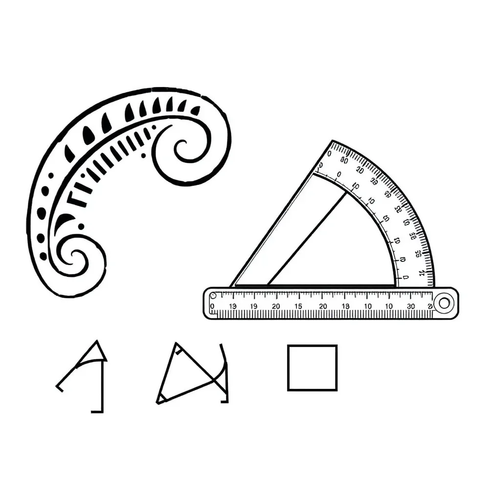 Student using protractor to measure angles