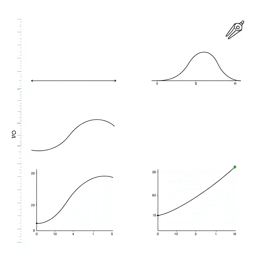 Mathematical graphs and equations illustration