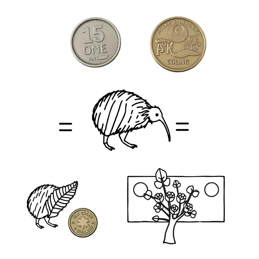 New Zealand coins and notes