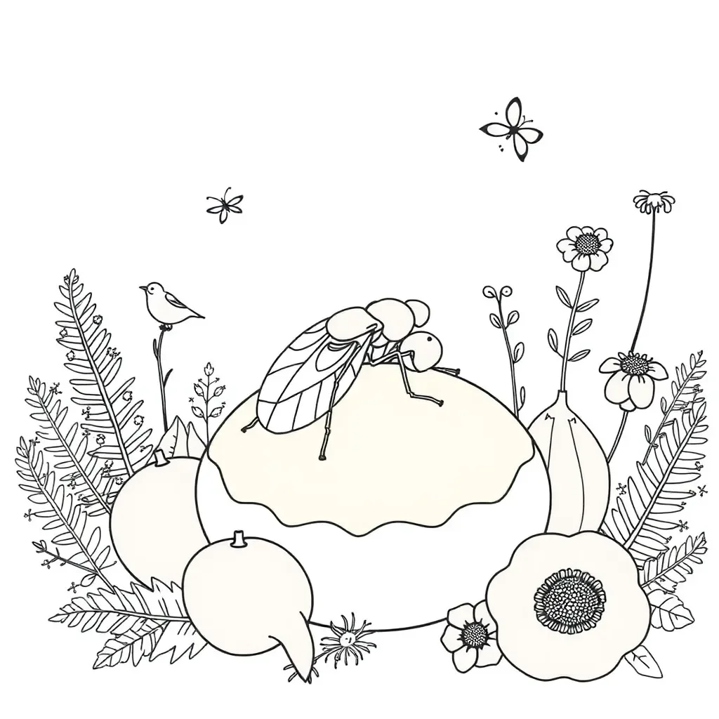 Flea character illustration