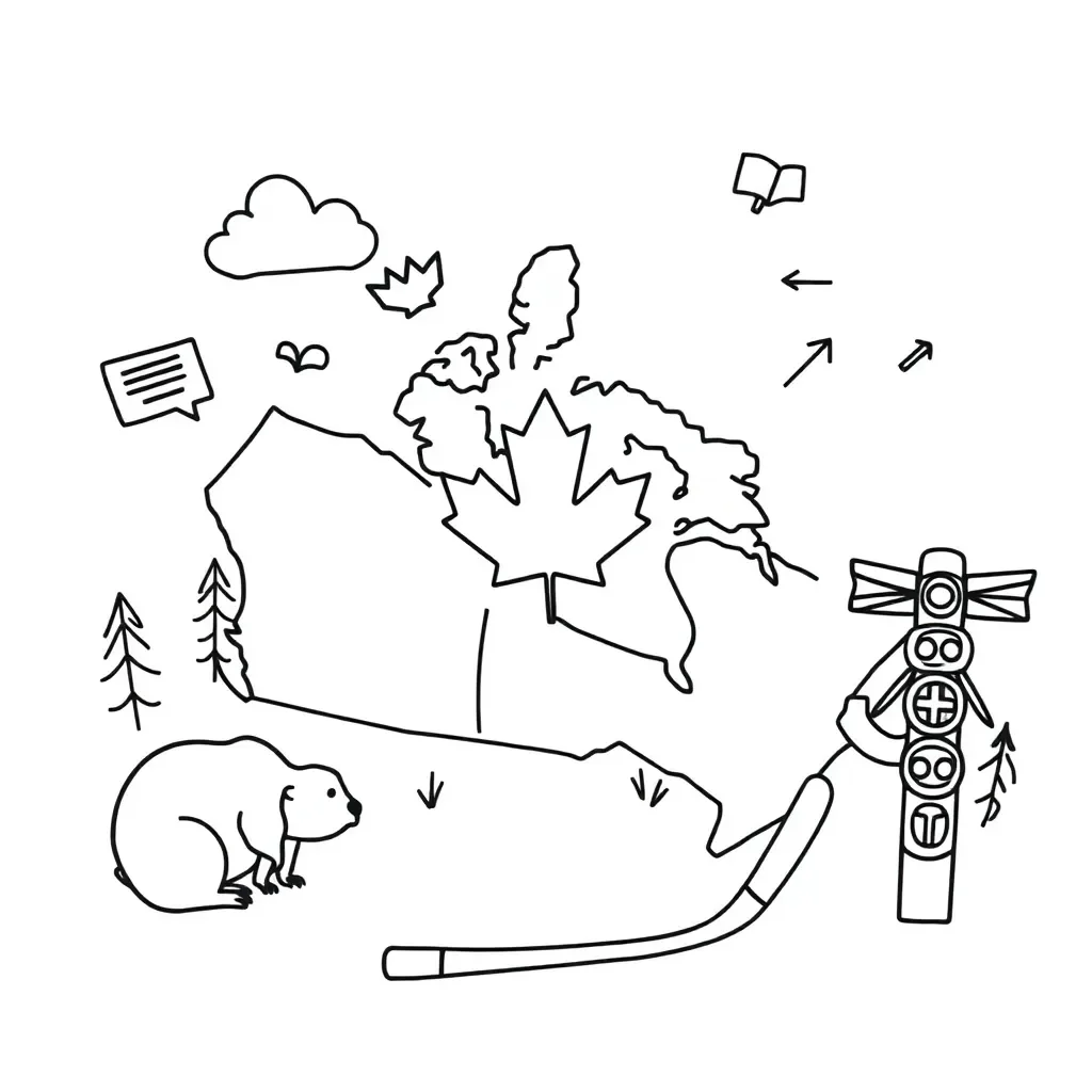 Media literacy illustration showing various advertisements and news headlines