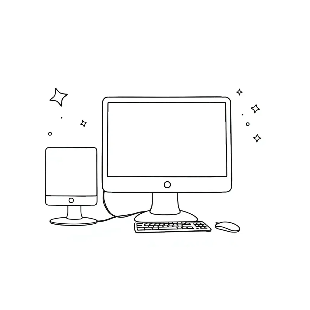 Computer monitor illustration