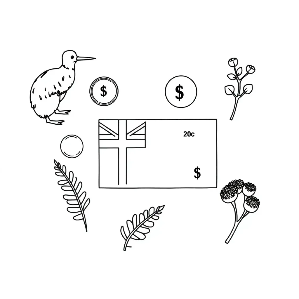 Money and decimal notation illustration