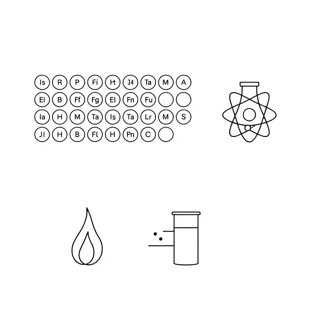 Chemistry laboratory equipment illustration