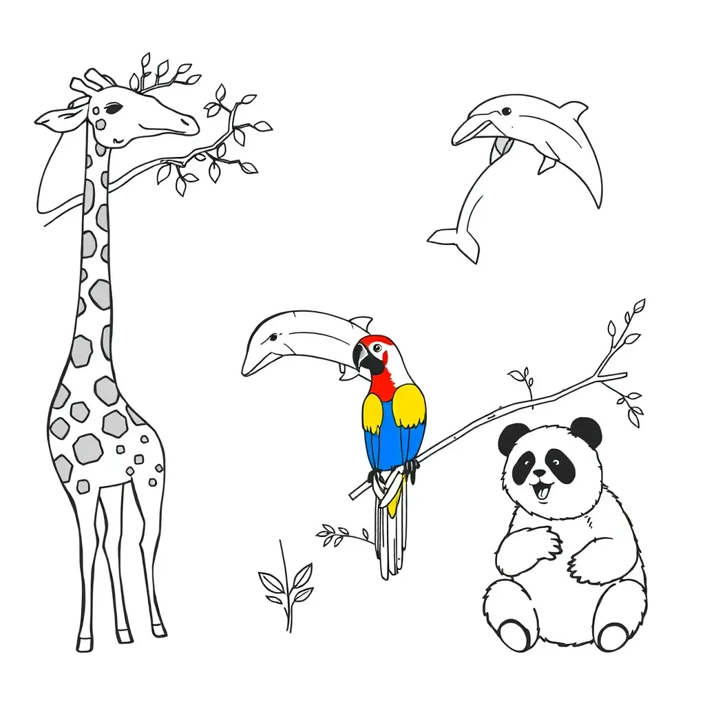 Amazing animals illustration
