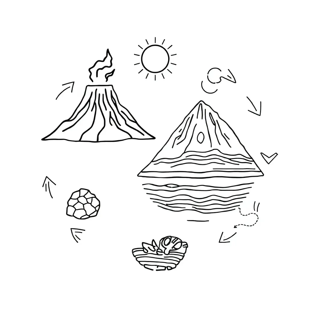 Rock cycle diagram